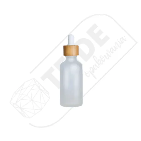 Butelka szklana matowa z bambusową pipetą  5 ml 10 ml 15 ml  20 ml 30 ml 50 ml 100 ml