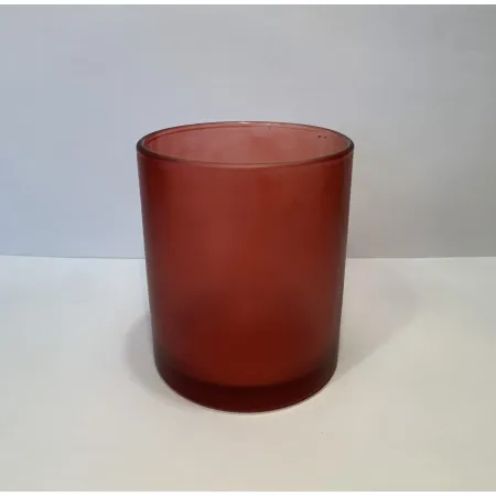 Słoik szklany mrożony matowy na świecę 250 ml różowy brązowy niebieski czerwony fioletowy